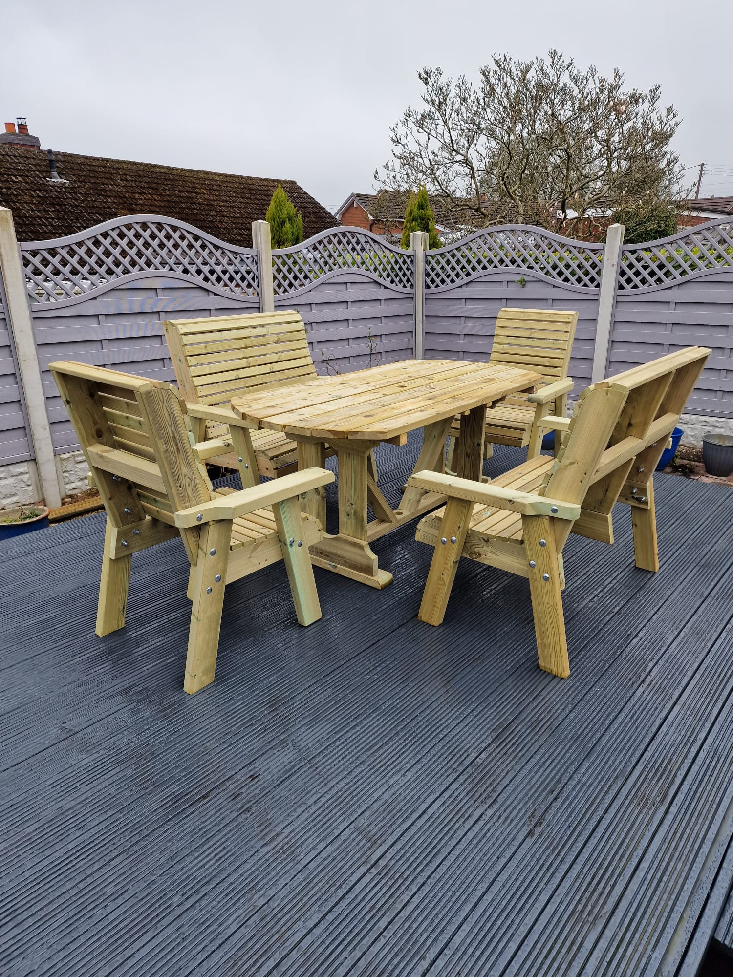 6ft Pressure Treated Table Set